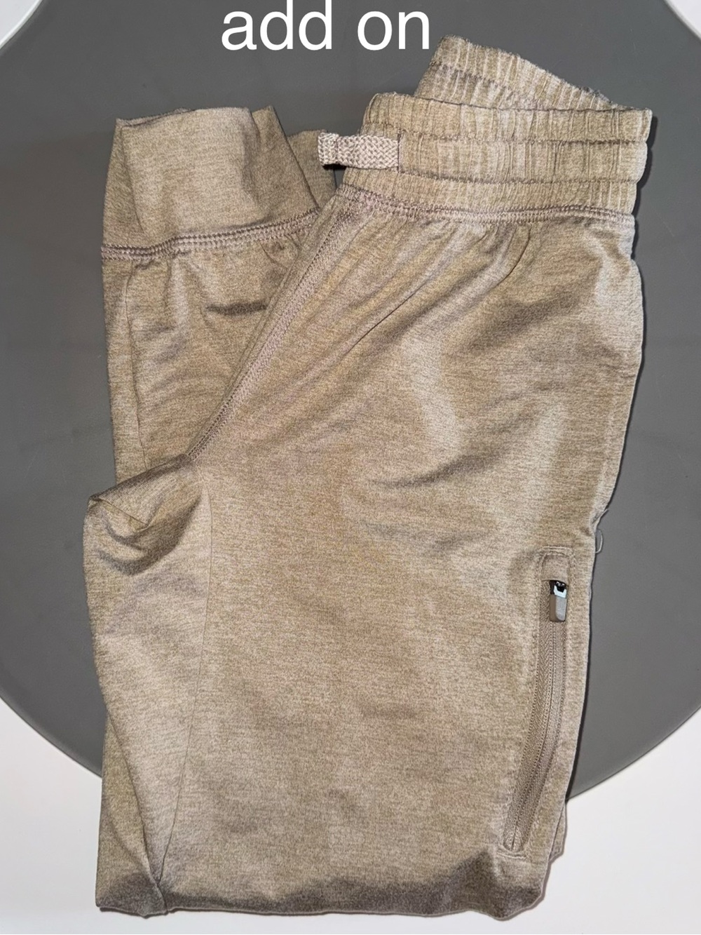 all in motion Kids Tan Jogger Sweatpants with Zip Pocket